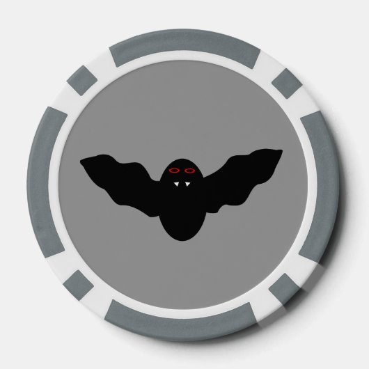 Creepy Halloween Vampire Bat Poker Chips (Achterkant)