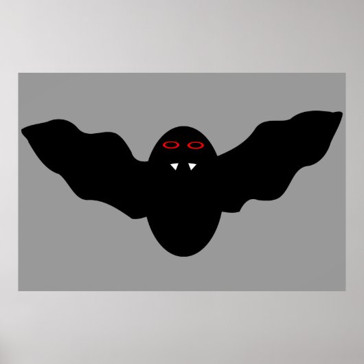 Creepy Halloween Vampire Bat Poster (Voorkant)