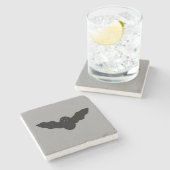 Creepy Halloween Vampire Bat Stone Onderzetter (Zijkant)