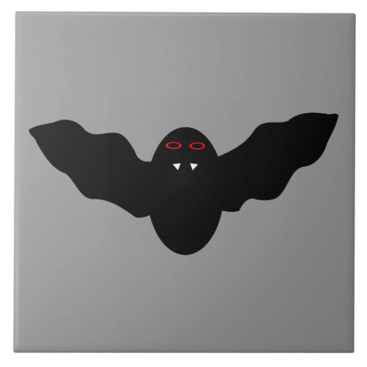 Creepy Halloween Vampire Bat Tegel Tegeltje (Voorkant)