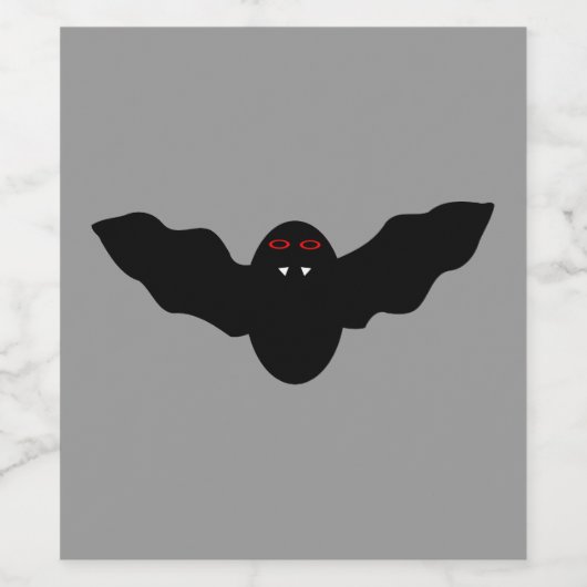 Creepy Halloween Vampire Bat Wine Labels Wijn Etiket (Enkel label)