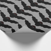 Creepy Halloween Vampire Bat Wrapping Paper Cadeaupapier (Hoek)