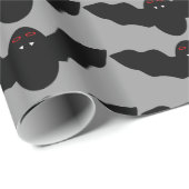 Creepy Halloween Vampire Bat Wrapping Paper Cadeaupapier (Rol Hoek)