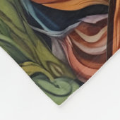 Creepy Halloween vogelverschrikker met zonnebloeme Fleece Deken (Hoek)