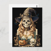Creepy Halloween Witch Briefkaart (Voorkant / Achterkant)