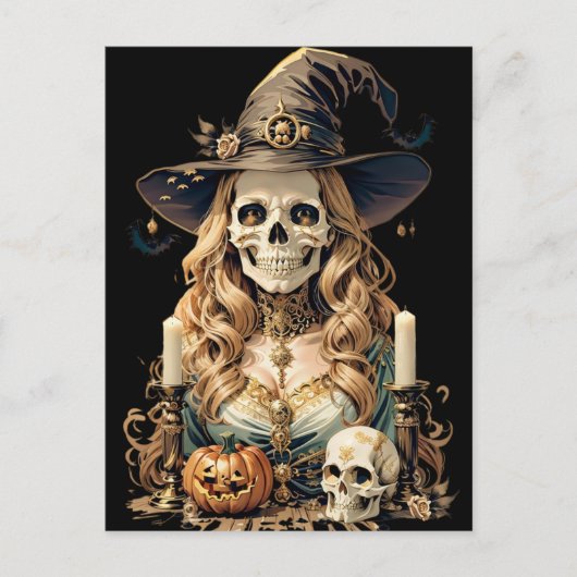 Creepy Halloween Witch Briefkaart (Voorkant)