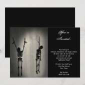 Creepy Hanging Skeletons op een Wall Halloween Par Kaart (Voorkant / Achterkant)