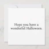 Creepy Happy Halloween Pumpkin Illustratie Kaart (Achterkant)