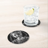 Creepy Haunted Doll in zwart-wit Onderzetter (Insitu)