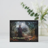 Creepy Haunted House and its Ghost Owner - Macabre Briefkaart (Staand voorkant)