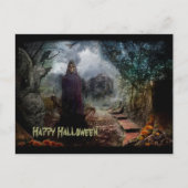 Creepy Haunted House and its Ghost Owner - Macabre Briefkaart (Voorkant)