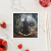 Creepy Haunted House en zijn Ghost - Hallowen Servet (Insitu)