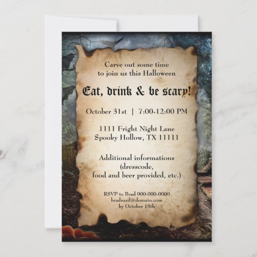 Creepy Haunted House en zijn Ghost Owner - Macabre Kaart (Achterkant)