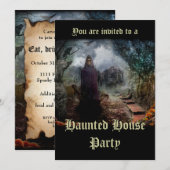 Creepy Haunted House en zijn Ghost Owner - Macabre Kaart (Voorkant / Achterkant)