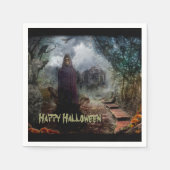 Creepy Haunted House en zijn Ghost Owner - Macabre Servet (Voorkant)