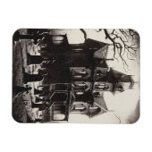 Creepy Haunted House Graveyard Drawing Magneet (Horizontaal)
