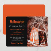 Creepy Haunted House Halloween Costume Party Kaart (Voorkant / Achterkant)