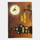 Creepy Haunted House Halloween Decorative Theedoek (Verticaal)