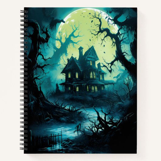 Creepy Haunted House Halloween Notitieboek (Voorkant)