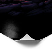 Creepy Haunted House Paarse Halloween Party Perfect Poster (Hoek)