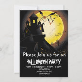 Creepy Haunted House Scary Halloween Party Kaart (Voorkant)