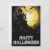 Creepy Haunted House Scary Halloween Party Kaart (Achterkant)