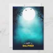 Creepy Haunted House Scary Halloween Party Kaart (Achterkant)