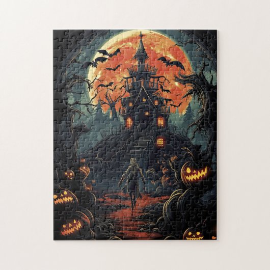 Creepy Haunted House Zombie Halloween Party Legpuzzel (Verticaal)