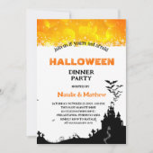 Creepy Haunted Spooky House Halloween Dinner Party Kaart (Voorkant)