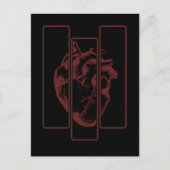 Creepy Heart Human Anatomy Witchy Emo Art Briefkaart (Voorkant)