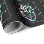 Creepy Heart Human Anatomy Witchy Emo Pastel Gothi Cadeaupapier (Rol Hoek)