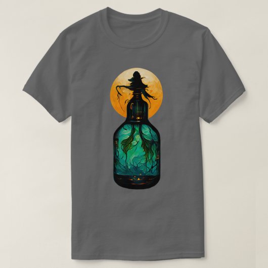 Creepy  heks wiccan char moon t-shirt (Design voorkant)
