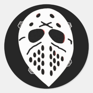 Creepy Hockey Mask Producten Ronde Sticker