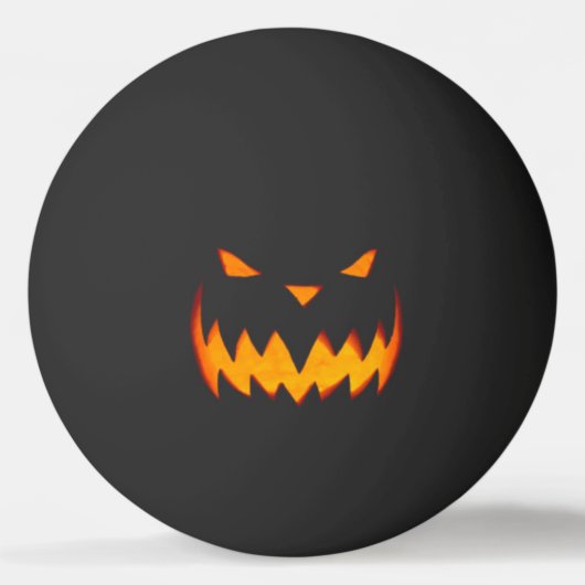 Creepy Hollow Halloween Evil Jack o'Lantern Pingpongbal (Voorkant)