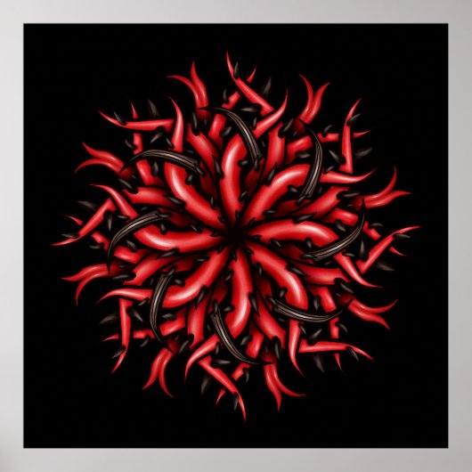 Creepy Horror Demon Tentakels Dark Art Poster (Voorkant)