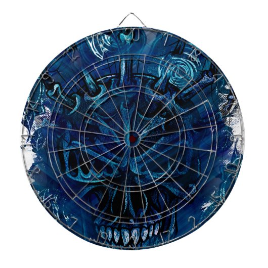 Creepy Horror Skull Dartbord (Voorkant)