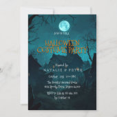 Creepy House in de Bossen Kinder Halloween Party Kaart (Voorkant)