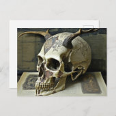 Creepy Human Antlered Skull Briefkaart (Voorkant / Achterkant)