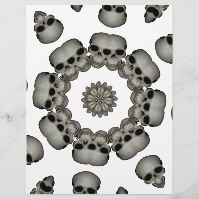 Creepy Human Skull Mandala (Voorkant)
