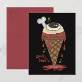 Creepy Ice Cream Halloween Feestdagenkaart (Voorkant / Achterkant)