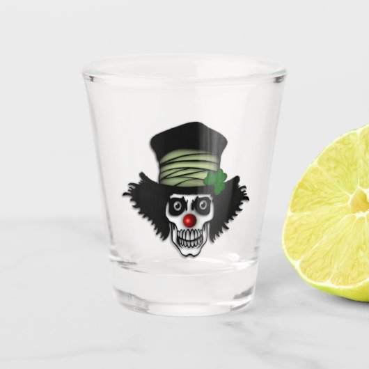 Creepy Irish Skeleton Clown Shot Glas (Voorkant)