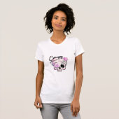 Creepy jaar rond schedel Flora Pastel T-shirt (Voorkant volledig)
