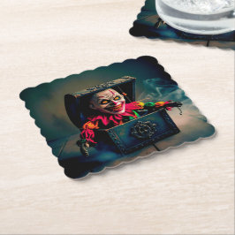 Creepy Jack in the Box Kartonnen Onderzetters