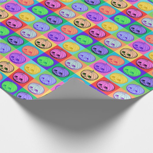 Creepy Jack-O-Lantern Color Pop Cadeaupapier (Hoek)