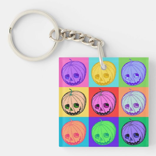 Creepy Jack-O-Lantern Color Pop Sleutelhanger (voorkant)