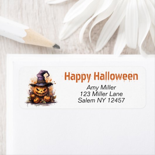 Creepy Jack-O-Lantern Etiket (Insitu)