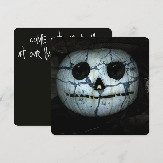 Creepy Jack-o-Lantern Halloween Kaart (Voorkant / Achterkant)