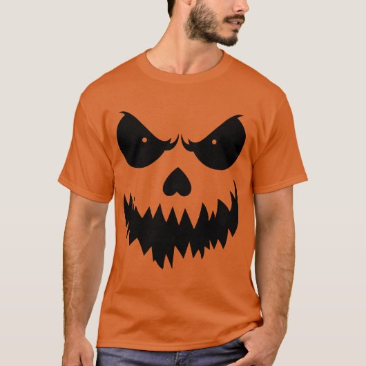 Creepy Jack-O-Lantern Spooky Halloween T-shirt (Voorkant)