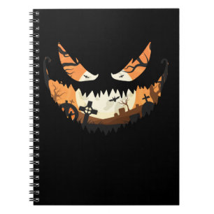 Creepy Jack O Latern Spooky Halloween Notitieboek