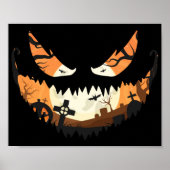 Creepy Jack O Latern Spooky Halloween Poster (Voorkant)